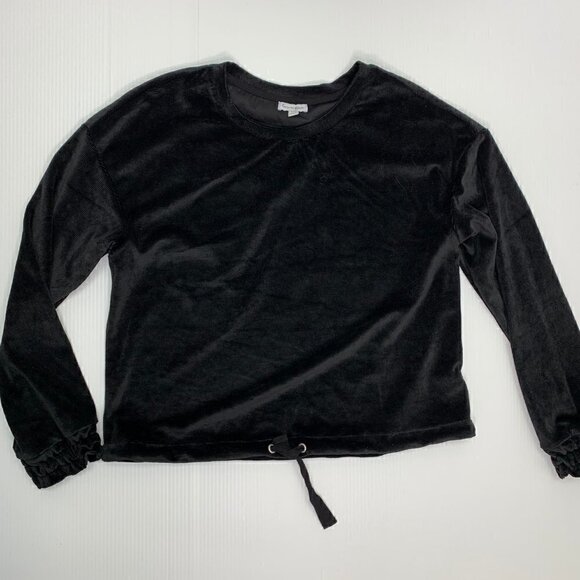 Love, Fire Shirt Medium Black Corduroy Drawstring Waist Long Sleeve - Picture 6 of 9